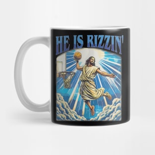 He Is Rizzin' Christian Juses Basketbal Happy Easter Mug